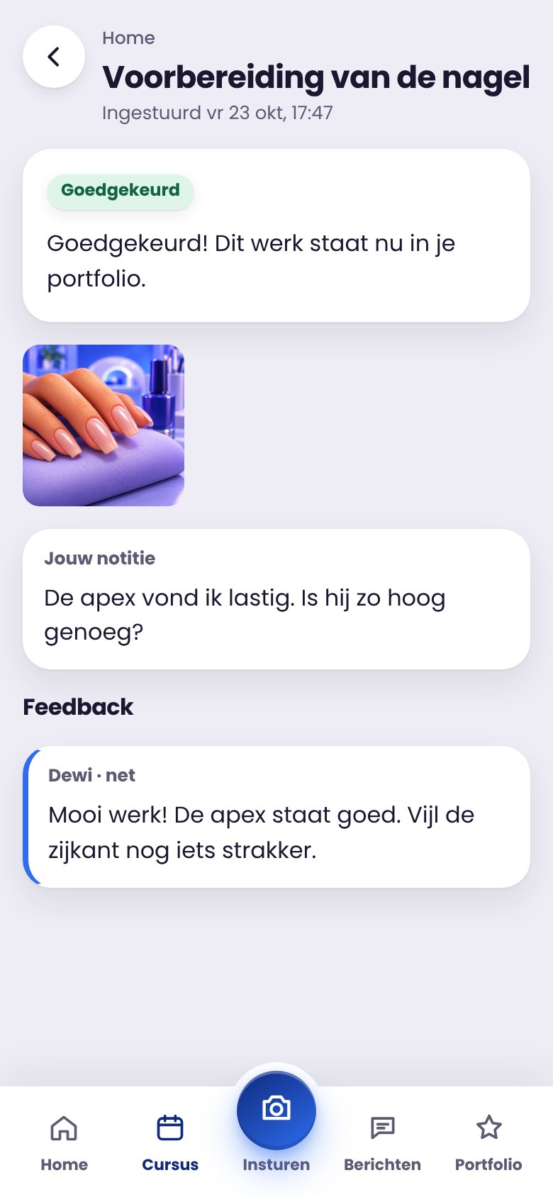 Scherm: Feedback