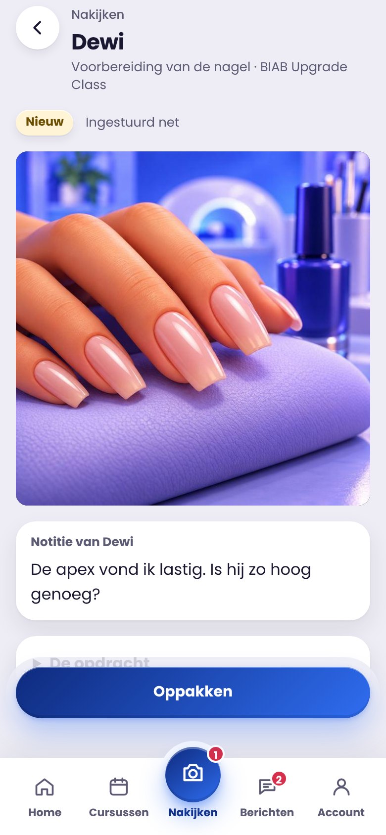 Scherm: Werk nakijken