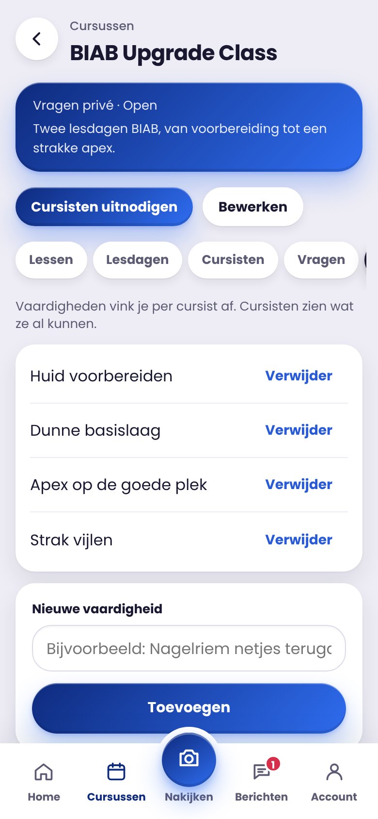 Scherm: Vaardigheden